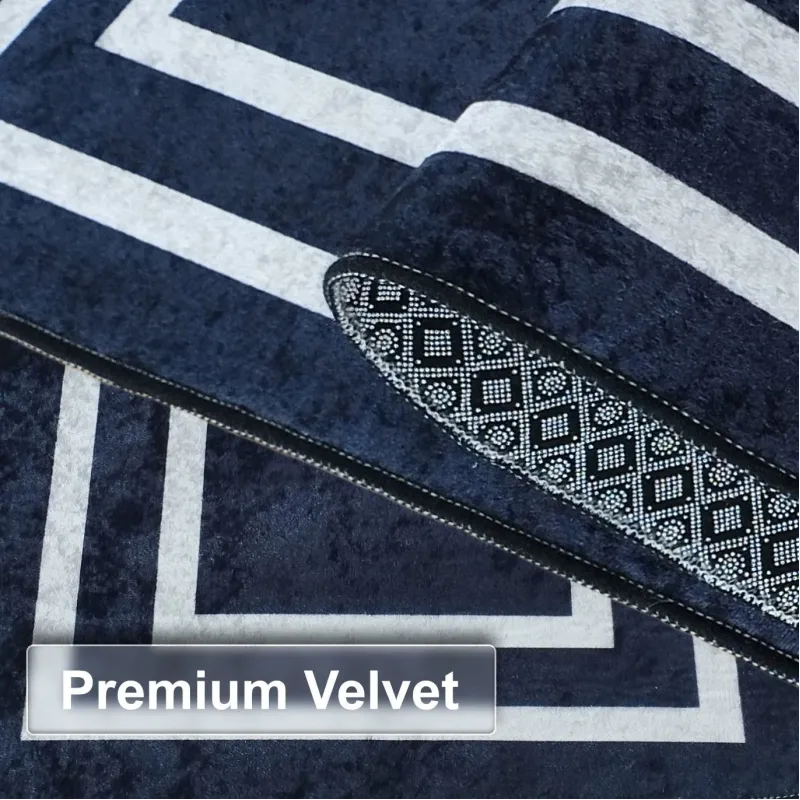 VEHER (SİYAH) Koridor Yolluk Halısı - Mutfak, Oturma Odası, Yatak Odası için Halı Yolluk - Kaymaz Alan Halısı - Yıkanabilir. (60 X 180) cm